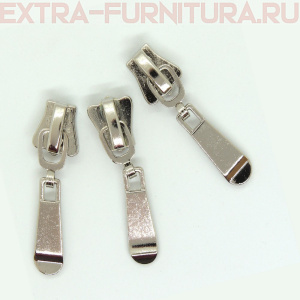 Бегунок декоративный автомат ТР5 никель (Р-41) КОРОНА (уп.50шт)