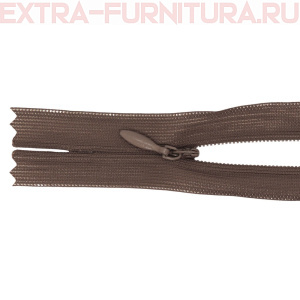 Молния потайная № 3, 50 см, цв. 301 кофейный п/э пл.9,3 гр/м