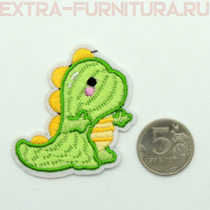 Термоаппликация Динозаврик цв.зеленый