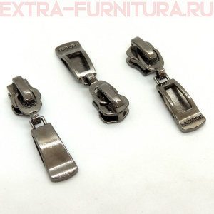 Бегунок декоративный автомат М5 черный никель №1 (уп.50шт)