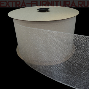 Лента люверсная шир.100мм арт.1001 термоклеевая органза для штор, уп.50м*18уп.