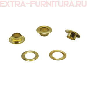 Люверсы 8 мм, (14,6*6,5 mm, h=6 mm.), золото (уп.1000шт) Сторм
