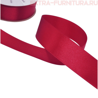 Лента атласная 24 мм цв 064 бордо рул. 27,42м
