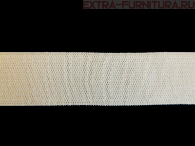 Резинка вязаная, 60мм (+/-3мм), цв.белый(уп.-50м*6 уп) Б