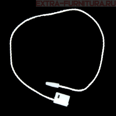 Биркодержатель пломба пластик 19см, цв. белый ,уп.-1000шт