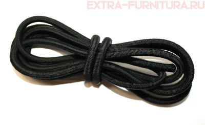 Резинка шляпная 4мм цв. черный (уп.100м)