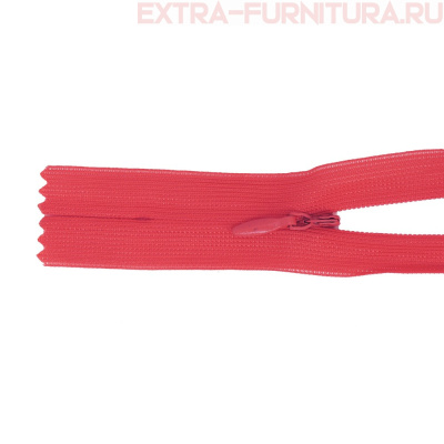 Молния потайная  № 3, 20 см, цв. 159 красный п/э пл.9,3 гр/м