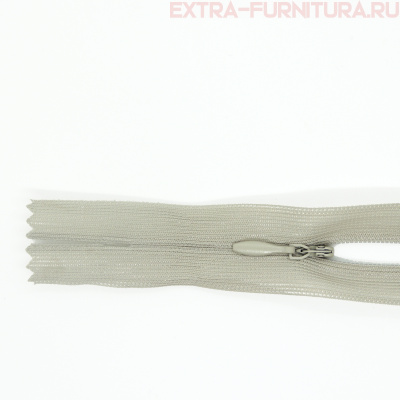 Молния потайная № 3, 50 см, цв. 310 светло-серый п/э пл.9,3 гр/м