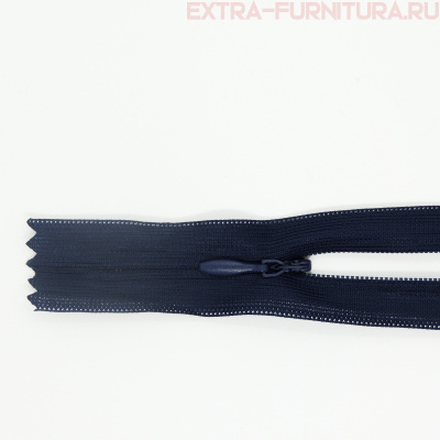 Молния потайная № 3, 50 см, цв. 330 темно-синий п/э пл.9,3 гр/м