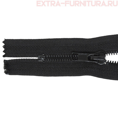 Молния Трактор Т5 1 замок, дл.16 см, цв.черный, усил. звено (кл.А) н/р