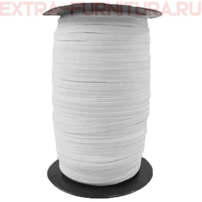 Резинка-вздержка 10 мм, белая (уп.-100м) на катушке А