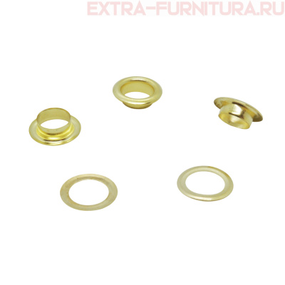 Люверсы 8 мм, (13*8 mm, h=4mm.), золото (уп.500шт) М